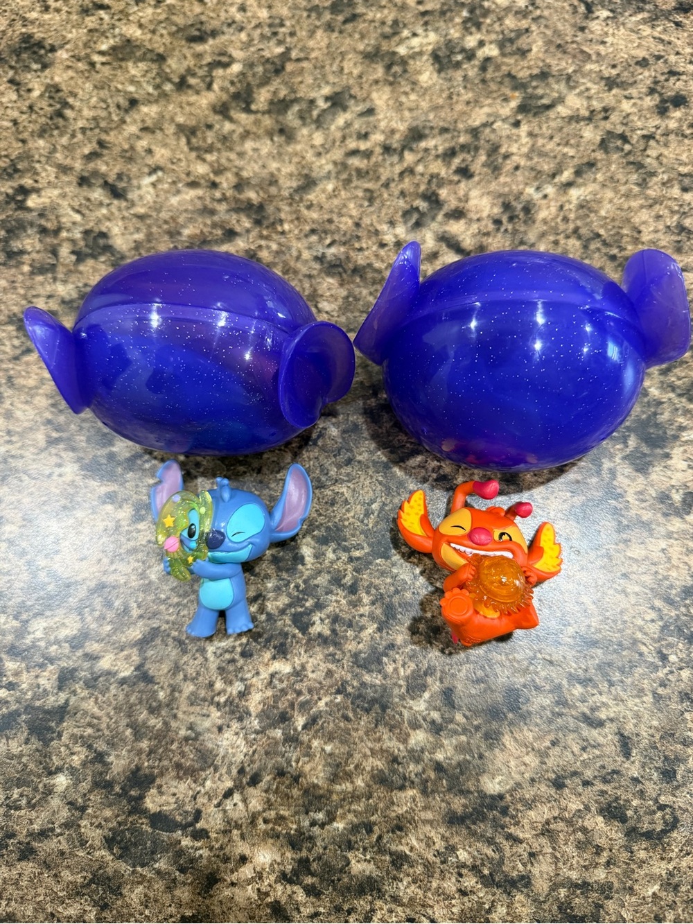 Disney Lilo & Stitch Mini Figure Set with Purple Glitter Pods - 2 Pack